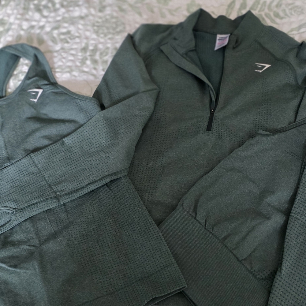 Gymshark Women's Dark Sage Green Bundle